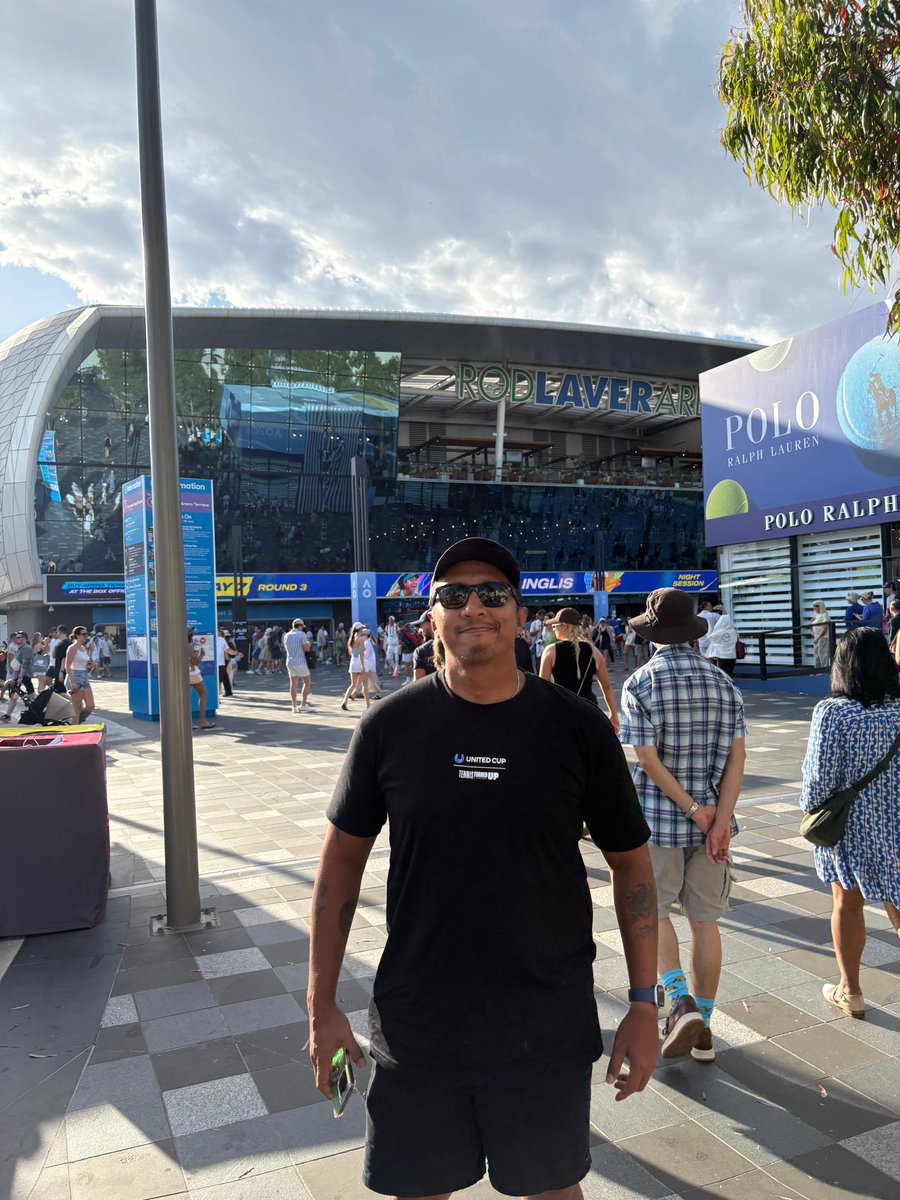 byamahl's tweet photo. For the first time in my life I will finally watch my idol @DjokerNole playing live! And at @AustralianOpen open too! Super happy! And I get to share this moment with my fiance @bradjparnell. Super grateful! https://t.co/RRGJk9ygkH
