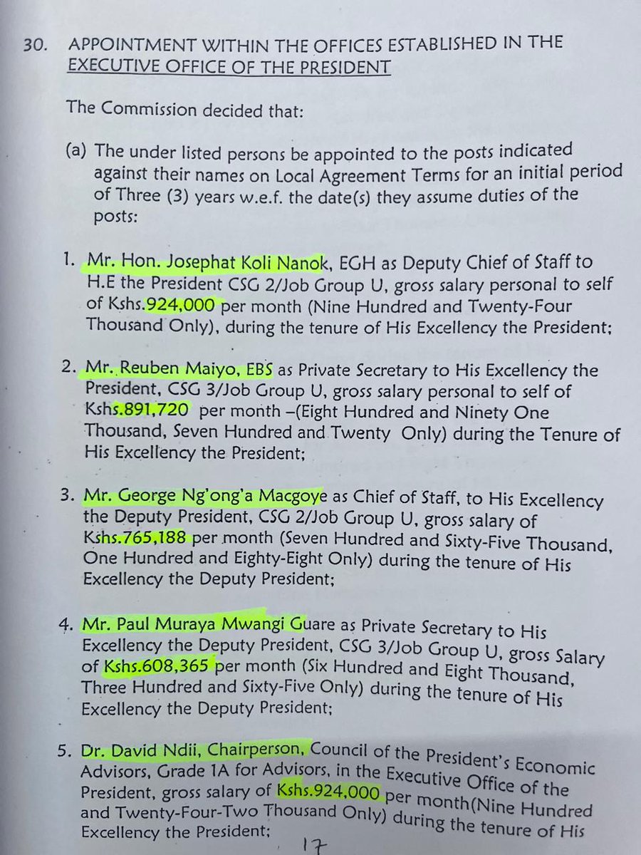 LempaaSuyinka's tweet photo. These are salaries of advisors, kina @DavidNdii &amp; @SylviaKangara were gobbling from the tax payers money. They were doing duplicative work to that of mainstream civil service. If they exercise their right of appeal, we shall exercise our right to compelling them to  pay back https://t.co/KJiWPQKGVF