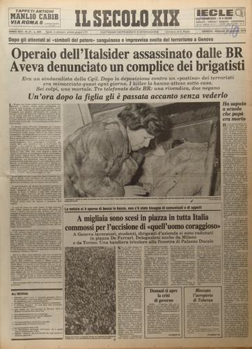 Il #24gennaio 1979 moriva #GuidoRossa. Operaio fresatore comunista e sindacalista, assassinato mentre andava al lavoro sulla sua 850 da Vincenzo Guagliardo, anch'egli fresatore, delle BR (la "spia berlingueriana"), reo di aver testimoniato contro il brigatista Francesco Berardi.