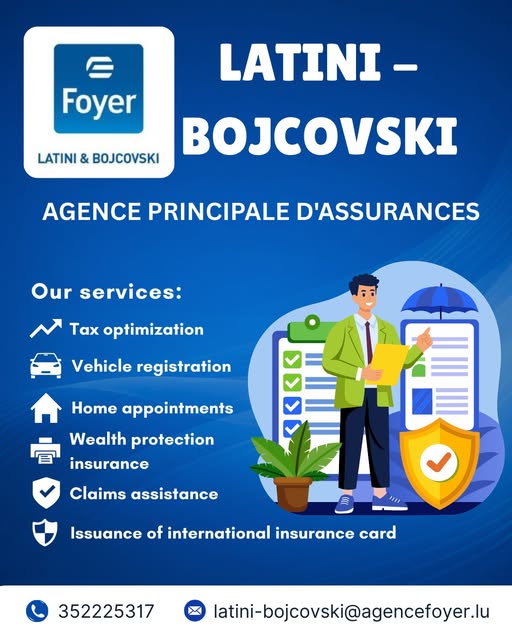 LuxExpatshq's tweet image. Agence latini bojcovski - Foyer supports
you at every stage of life with tailored insurance
coverage and intelligent savings strategies. 💼

👩🏻‍💻 Get in touch: link.luxembourgexpats.lu/syt

#FoyerAssurances #InsuranceExperts
#LuxembourgLife #LuxembourgExpats