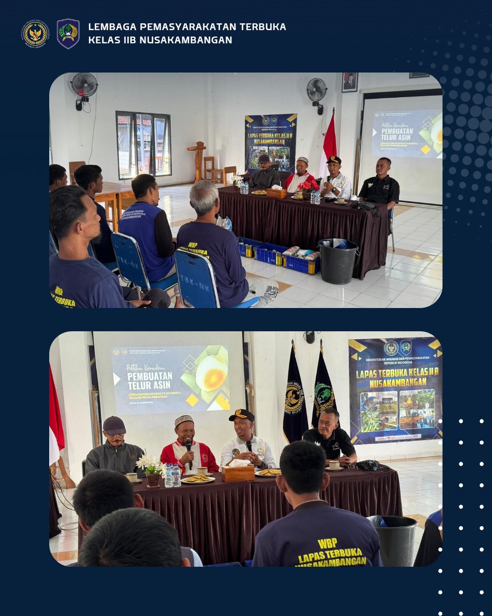 lapstrinuka's tweet photo. Optimalkan Hasil Peternakan, Lapas Terbuka Nusakambangan Gelar Pelatihan Pengolahan Telur Asin

#kemenimipas #ditjenpas #pemasyarakatanjateng #lapasterbukanusakambangan https://t.co/9I8OoRunrv