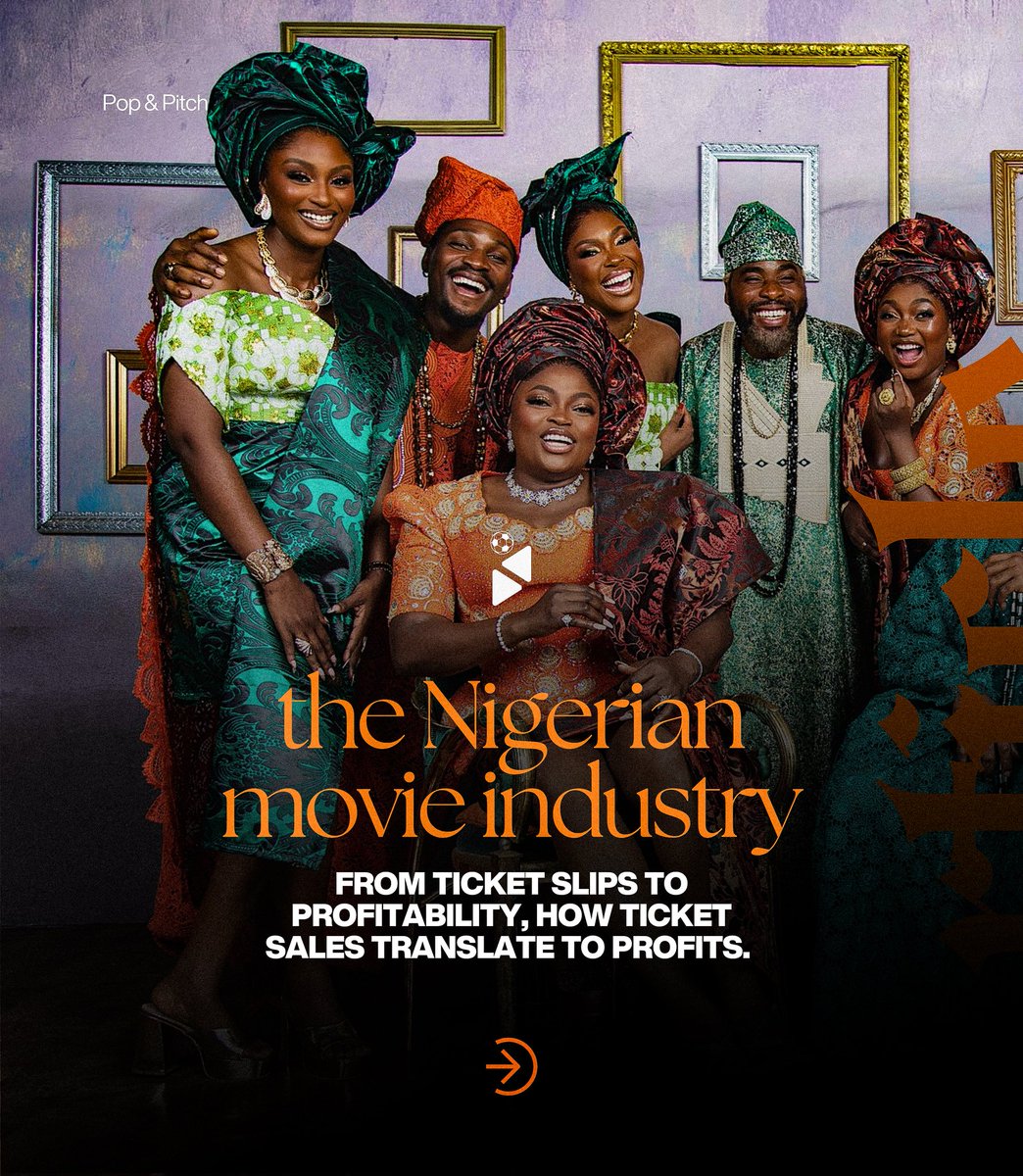 PopandPitch's tweet photo. Ever wondered where your ₦5,000 cinema ticket really goes?
From taxes and cinema splits to distributors’ fees and piracy losses, this is how Nollywood box office money actually flows—and why profitability is harder than it looks. 

By @alexander_ootw https://t.co/ihiENbAQAa