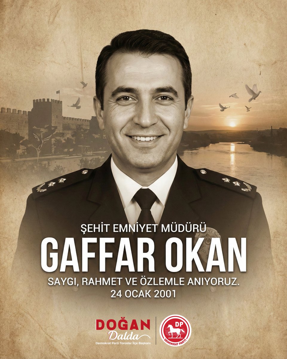 Şehit Emniyet Müdürümüz Gaffar Okan’ı, hain saldırının yıl dönümünde saygı, rahmet ve özlemle anıyoruz.

Cesareti, adaleti ve halkla kurduğu gönül bağı asla unutulmayacak.

Aziz hatırası önünde saygıyla… 🇹🇷