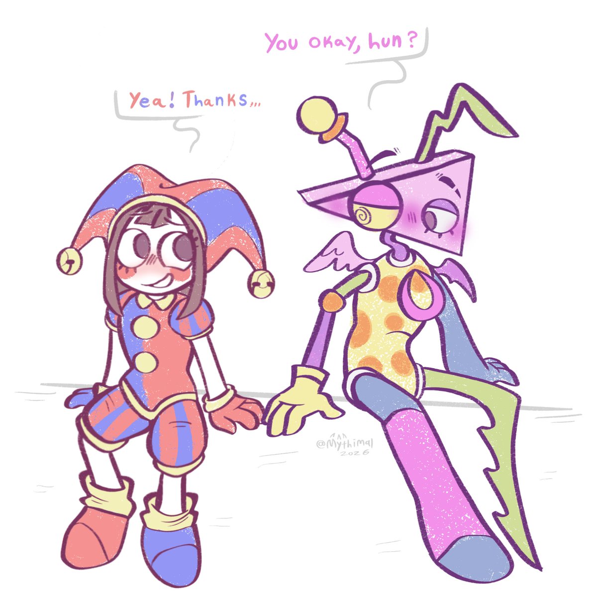 mythimal_art's tweet photo. hc that zooble casually uses various southern nicknames for the girls and they are all very not normal about it #abstragedy #abstractcomedy #toybox #zooble #tadc https://t.co/H2422Z0bSQ
