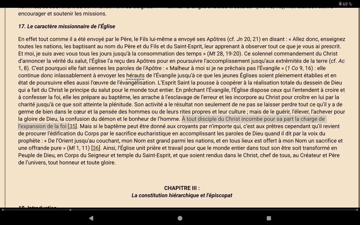 À celui à qui on a beaucoup donné, beaucoup lui sera demandé.

Lumen Gentium