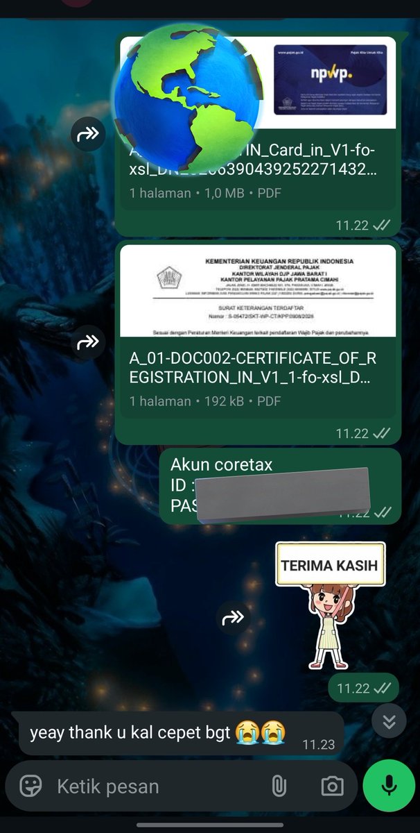 Guys open jasa npwp ya walau sabtu-minggu 😌✊️
Buat kerjaan, affiliate, dll. Dijamin data 100% aman ya. 
Udah pernah terdaftar tp gatau akunnya? BISA, buat yg nonaktif/SPDN mau aktivasi tp lupa akun? Bisa.
Payment diakhir 💜 
Wts
#zonauang #zonajajan #npwp #jasanpwp #coretax