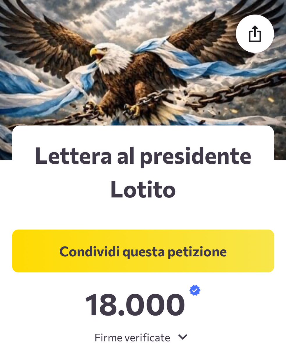 A una settimana dal lancio della lettera al presidente della #Lazio abbiamo raggiunto le 18mila firme. Un risultato incredibile, per cui <a href="/aciapparoni/">alberto ciapparoni</a> e io ringraziamo tutti. Vi chiediamo ancora di aiutarci a diffondere la petizione anche sugli altri social network e di