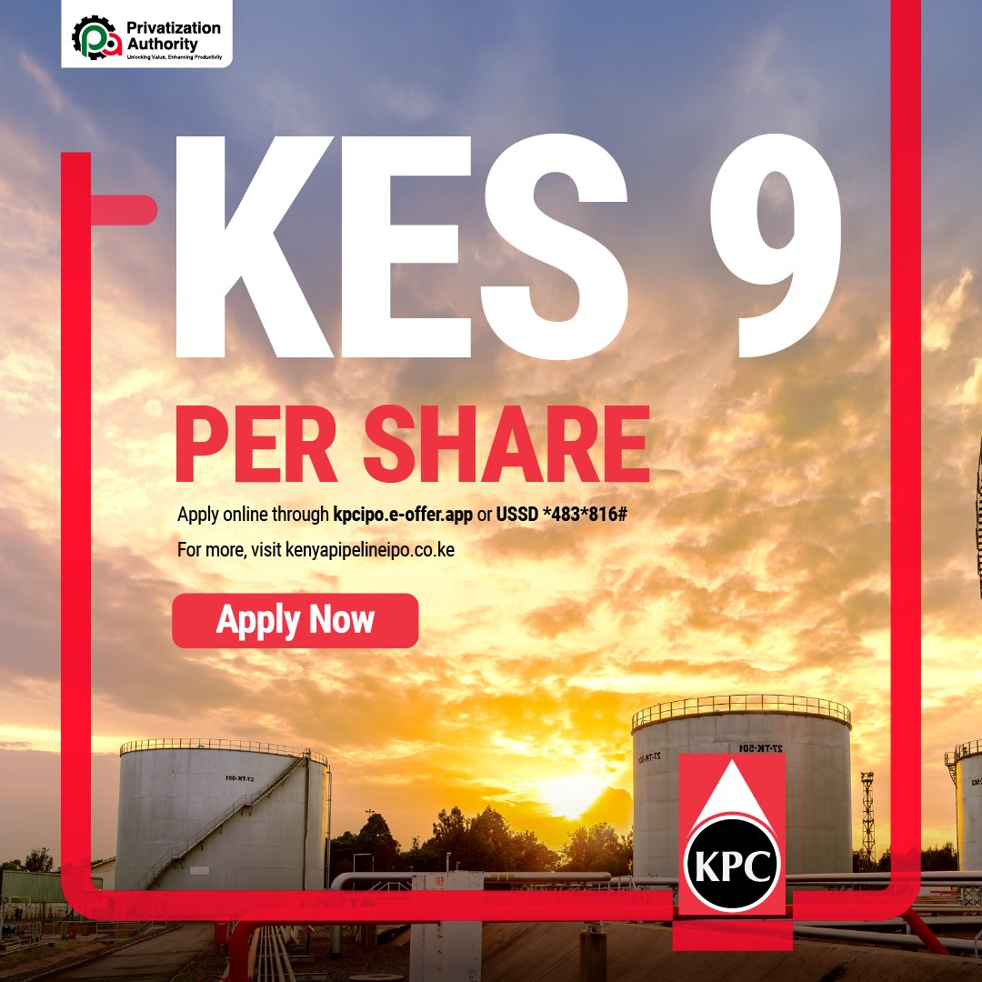 The #KPCIPO is live! Own your stake in what keeps Kenya moving through kpcipo.e-offer.app or USSD  *483*816# #AFutureYouCanShare