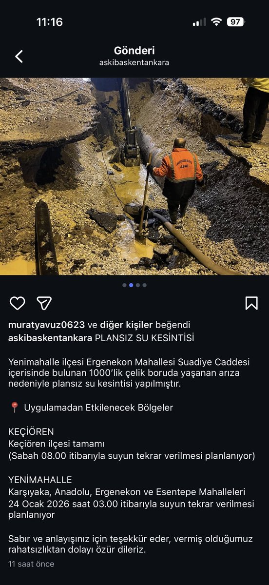 ammanbe's tweet photo. Gece 10’dan beri sular yok hani sabah 8’de gelecekti??? 22 saat su kesintisi yapmak nedir ya insanlarla dalga geçmeyi bırakın artık sabrımız kalmadı! @askiankara @mansuryavas06 
Ayrıca aylardır basınç düşüklüğünden kaç kombiyi bozdunuz kış günü. Maddi manevi zararsınız! https://t.co/uaVQ8F93i3