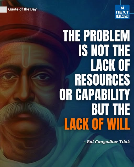 NEXTIAS_Delhi's tweet image. Quote of the Day ✨

For more such quotes, visit: in.pinterest.com/nextiasofficia…

#BalGangadharTilak #QuoteOfTheDay #WillPower #IndianFreedomMovement #Nationalism #InspirationalQuote #Leadership #SelfReliance #Determination #Legacy