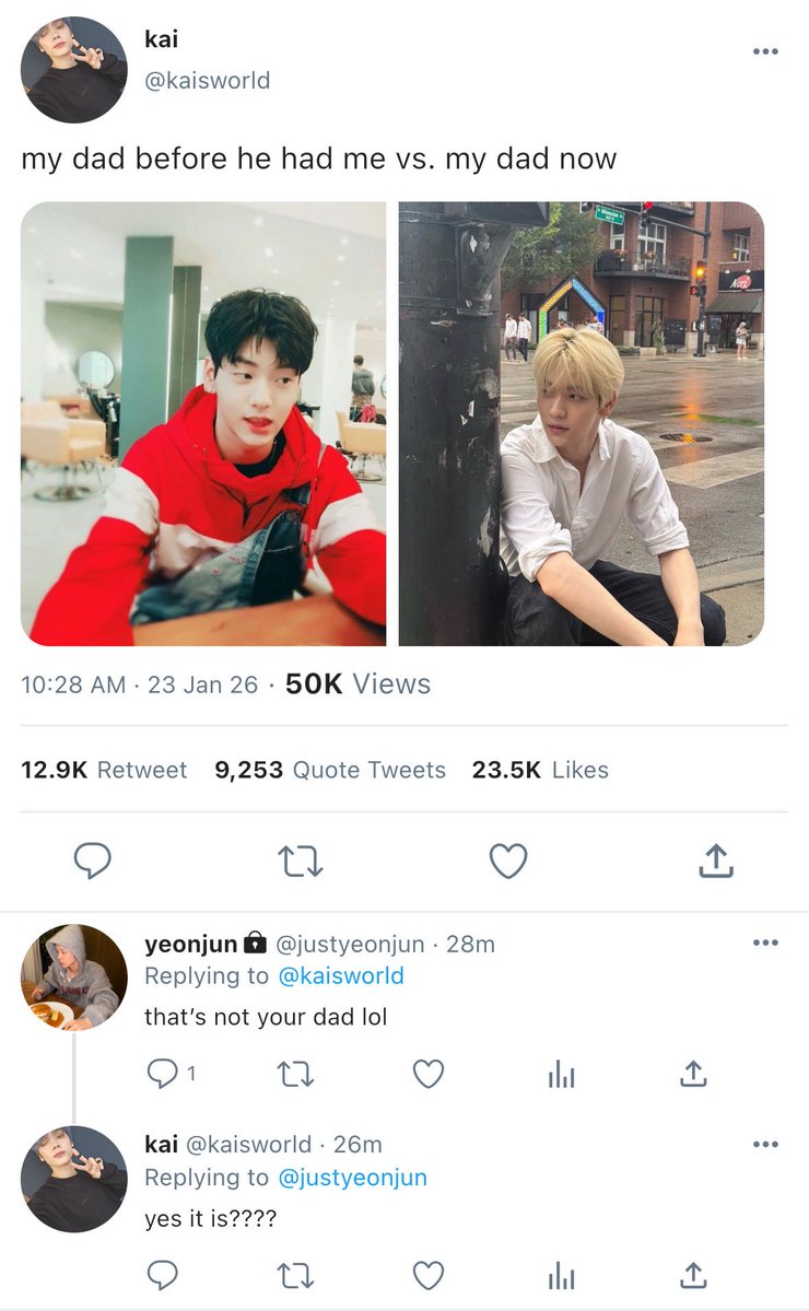 choiwhyjay's tweet image. 🐰🦊 where kvi posts pictures of his dad (sbn) and yjn is Very Interested