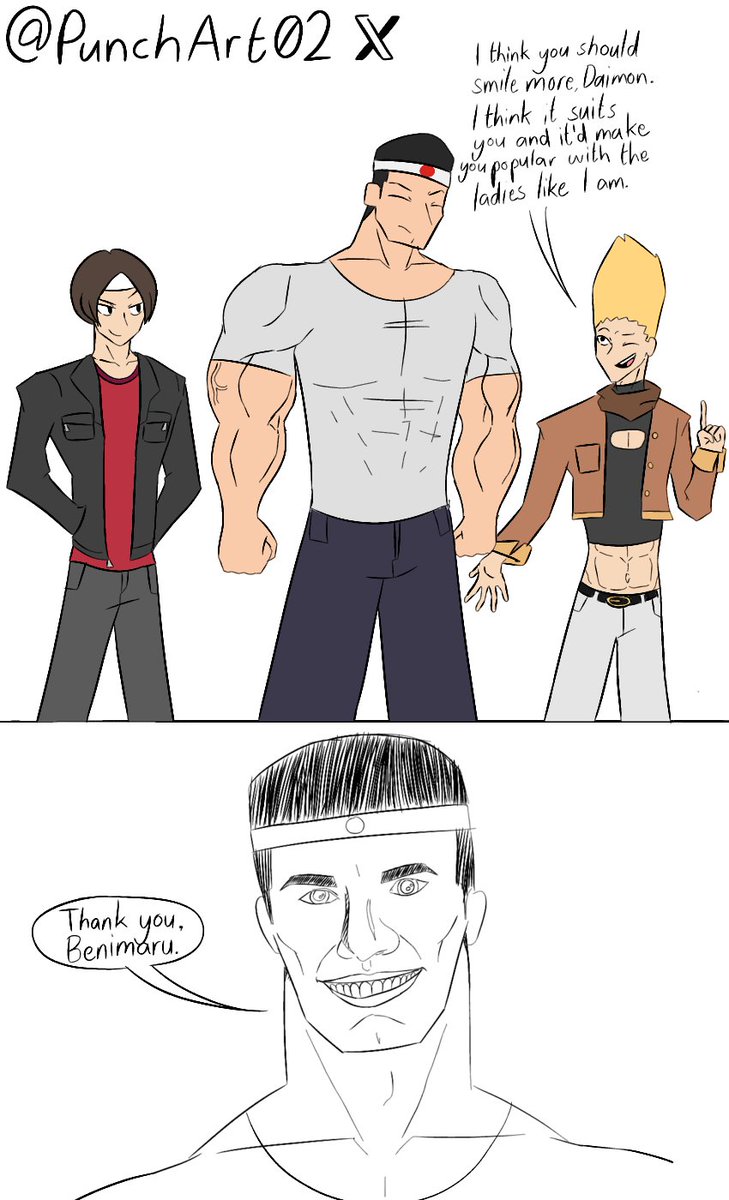 PunchArt02's tweet photo. Thank you, Benimaru. 
#KOF #SNK #kingoffighters https://t.co/h55UYs0owg