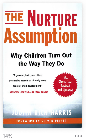 Yep - others adults are key too, but some authors and studies point to peers also being incredibly important - probably more important. This is a good read on the subject