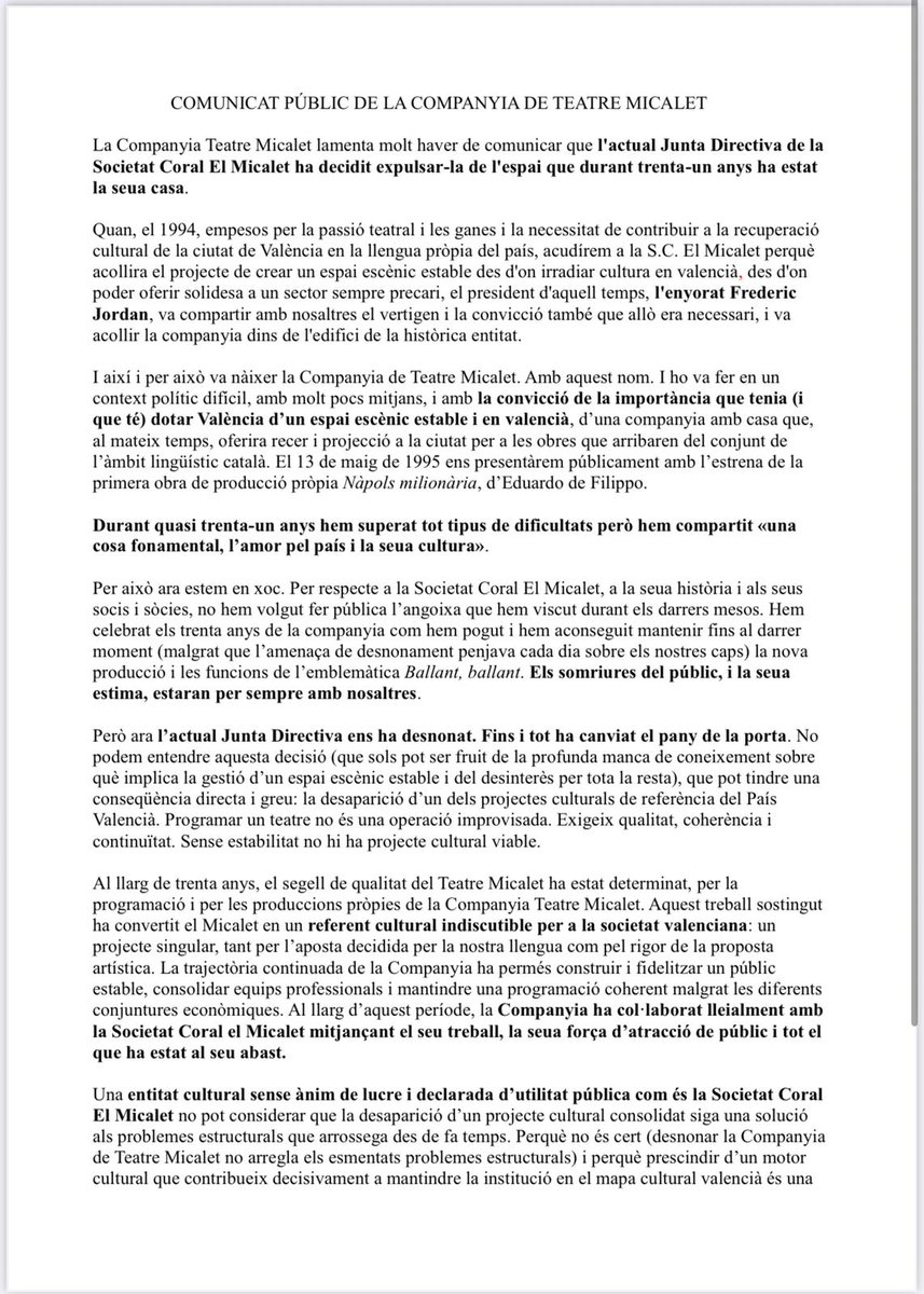 Teatre Micalet tweet media