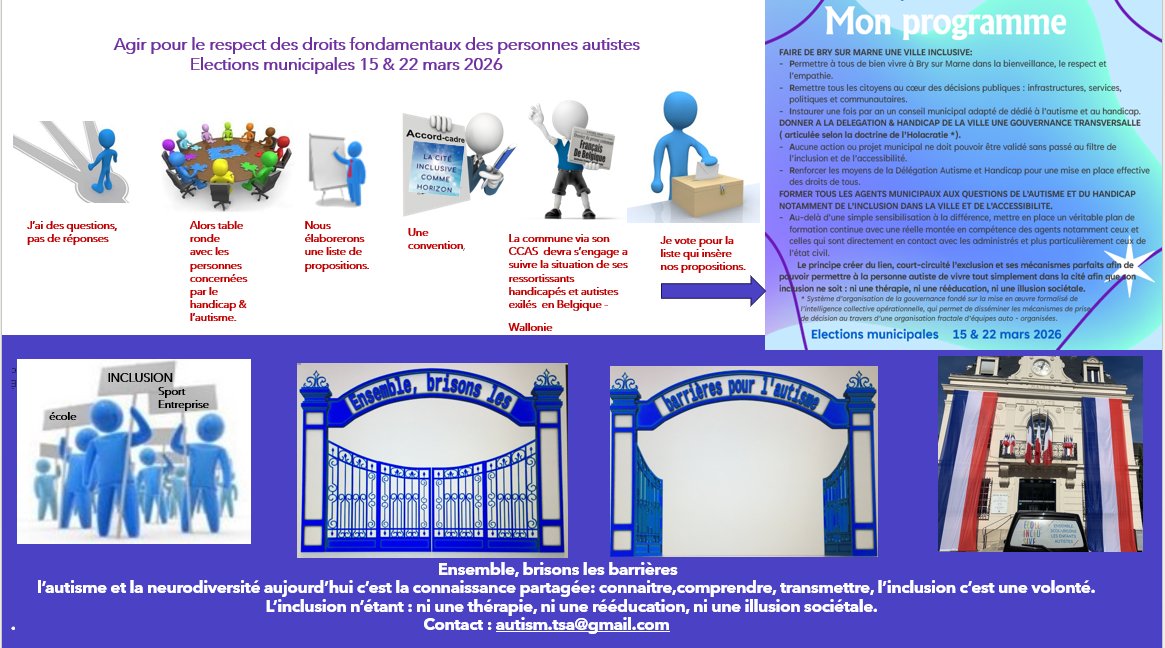 FRANCE : Elections municipales 2026. <a href="/CGardou/">Charles Gardou</a> <a href="/l_amf/">AMF | Association des maires de France</a> <a href="/C_desmaires/">Courrier des maires</a> <a href="/InclusionENS/">L'Inclusion Ensemble !</a> <a href="/AutismEurope/">Autism-Europe</a> <a href="/Autisme_France/">Autisme France</a> <a href="/craif_autisme/">CRAIF</a> <a href="/yannduboscBussy/">Yann Dubosc</a>  <a href="/Handicap_fr/">Handicap.fr</a> <a href="/autismeenidf/">Autisme en Ile-de-France</a>  #autisme <a href="/HI_france/">Handicap International France</a>