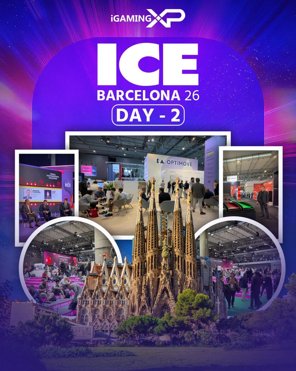 igaming_xp's tweet photo. Day 2 energy at ICE Barcelona 2026 ⚡🎰

[ICE Barcelona 2026, iGaming XP, ICE Day 2 highlights, global iGaming event, gaming exhibition Barcelona, iGaming networking, casino technology]

#ICEBarcelona26 #iGamingXP #ICEDay2 #iGamingIndustry #GamingExpo #Barcelona #ice2026 https://t.co/qAR2SELniu