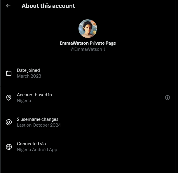 SharkyNCIS's tweet photo. Method 1: Hover Method (Desktop &amp; Mobile) 
Move your mouse over or click the text “Joined March 2023”
A small info box will appear showing account details 

Method 2: Menu Method (Mobile &amp; Desktop)
Click the three dots (⋯) next to the Follow button
Select “About this account” https://t.co/3goTawSzg5