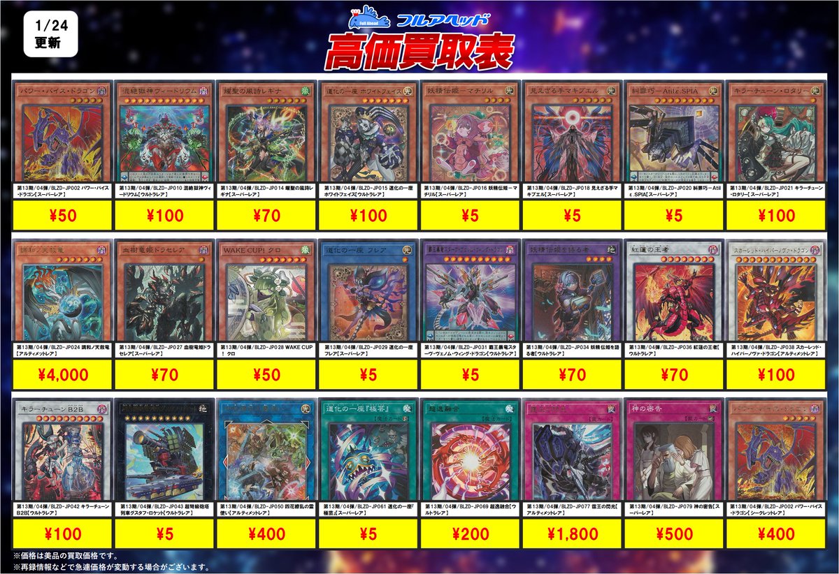 ━━━━━━━━━━ 最新弾買取情報 ━━━━━━━━━━ #遊戯王