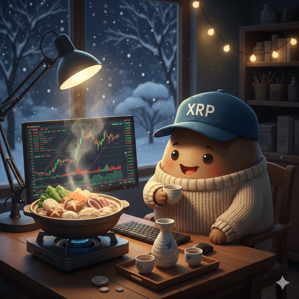 土曜日お疲れ様でした！ 🏠に籠って昼飲み🍺からの 夜は熱燗でカンパ～イ🍶😆 楽しい交流と素敵な御縁を 宜しくお願いします🙇‍♂️ 2026 仮想通貨Go！Go！ #リップル #XRP 🚀ビットコイン🚀 イーサリアムーーーン🚀🌕