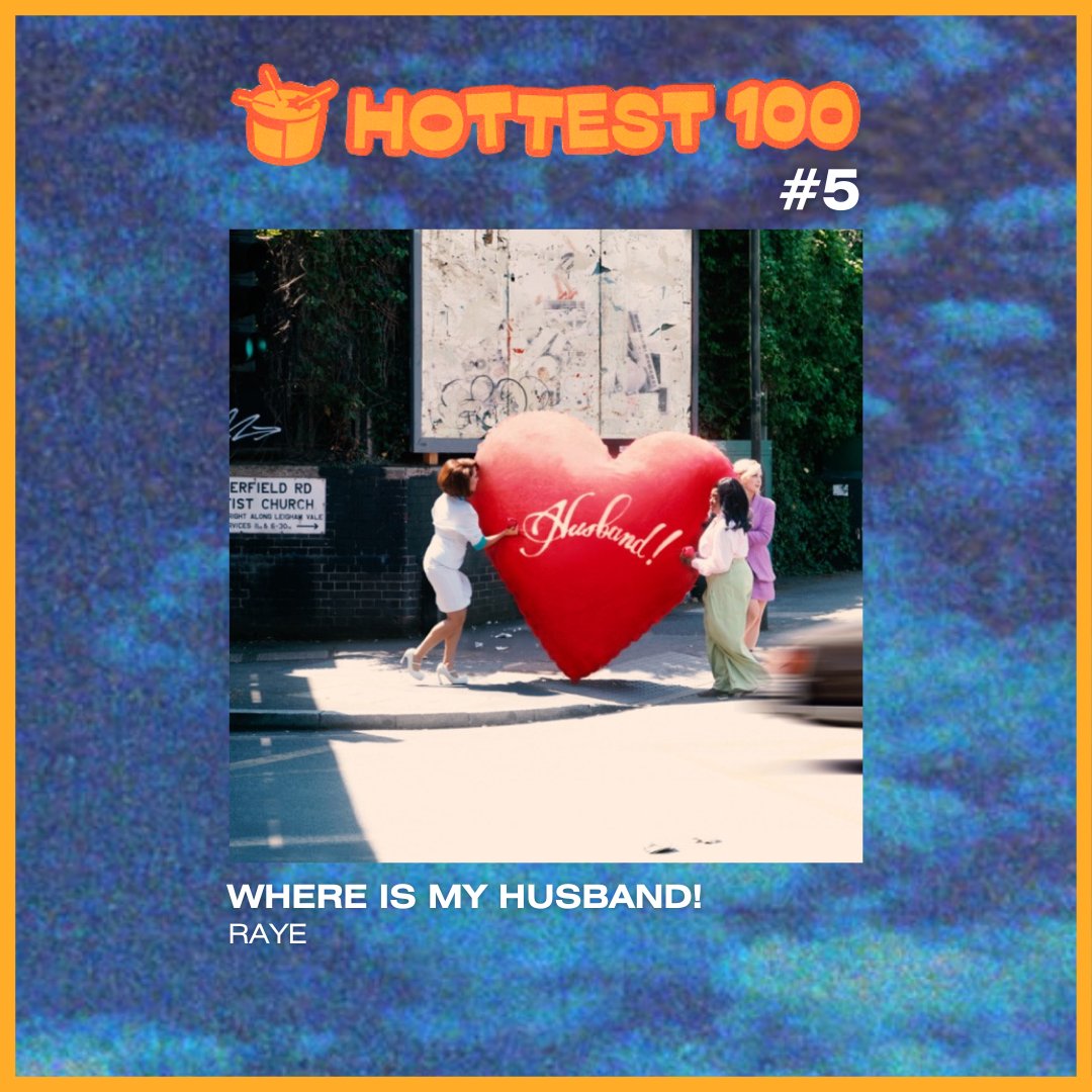 hot100updates's tweet photo. triple j's Hottest 100 2025 - #5

'WHERE IS MY HUSBAND!' - RAYE | #Hottest100 #Hottest1002025 https://t.co/MhY2Kx8f0t
