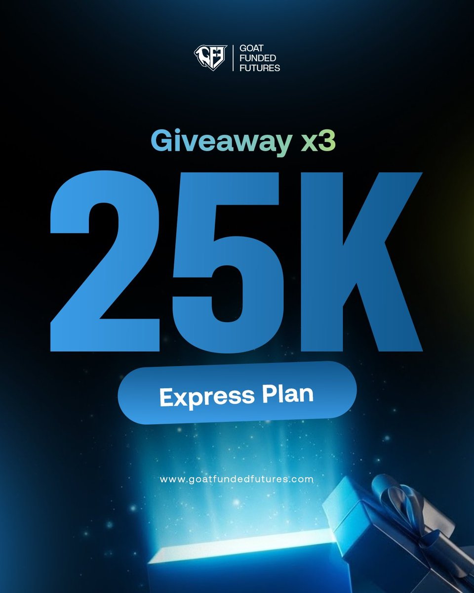<a href="/GFFutures/">Goat Funded Futures</a> $75K FUTURES GIVEAWAY 🐐

💰 3 × $25,000 funded accounts

👉 Follow IG instagram.com/goatfundedfutu…
👉 Follow <a href="/GFFutures/">Goat Funded Futures</a> <a href="/xxlucian09/">Lucian</a>
👉 Join the Discord discord.gg/BX786Hfqz
👉 Repost &amp; tag a friend 🔁

⏳ Winners announced in 7 days
Good luck 👀🔥