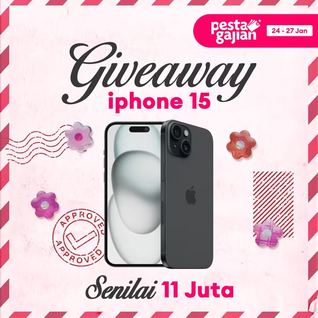 GIVEAWAY ALERT

Makin enak kalo tahun baru dapet HP baru! Cuma di Lazada Pesta Gajian!

1. Follow <a href="/LazadaID/">Lazada</a>
2. RT, Like &amp; REPLY dengan kalimat "Abis gajian enaknya belanja di Lazada Pesta Gajian 24-27 Jan" sebanyak-banyaknya yaaaa!

Periode: 24 - 27 Januari 2026