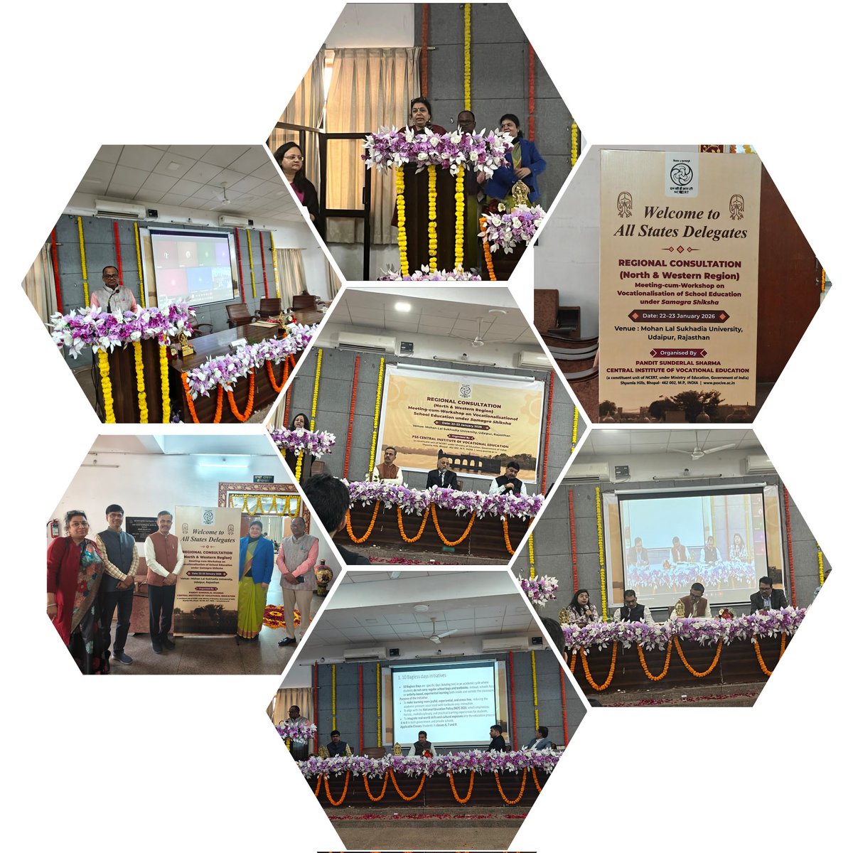 laxmidagar007's tweet photo. Team Delhi participated in the Regional Consultation (Western Region) Meeting-cum-Workshop on Vocationalisation of School Education under Samagra Shiksha, organised by PSSCIVE, Bhopal at Mohan Lal Sukhadia University, Udaipur (22–23 Jan 2026) https://t.co/hxFYvQCPUj