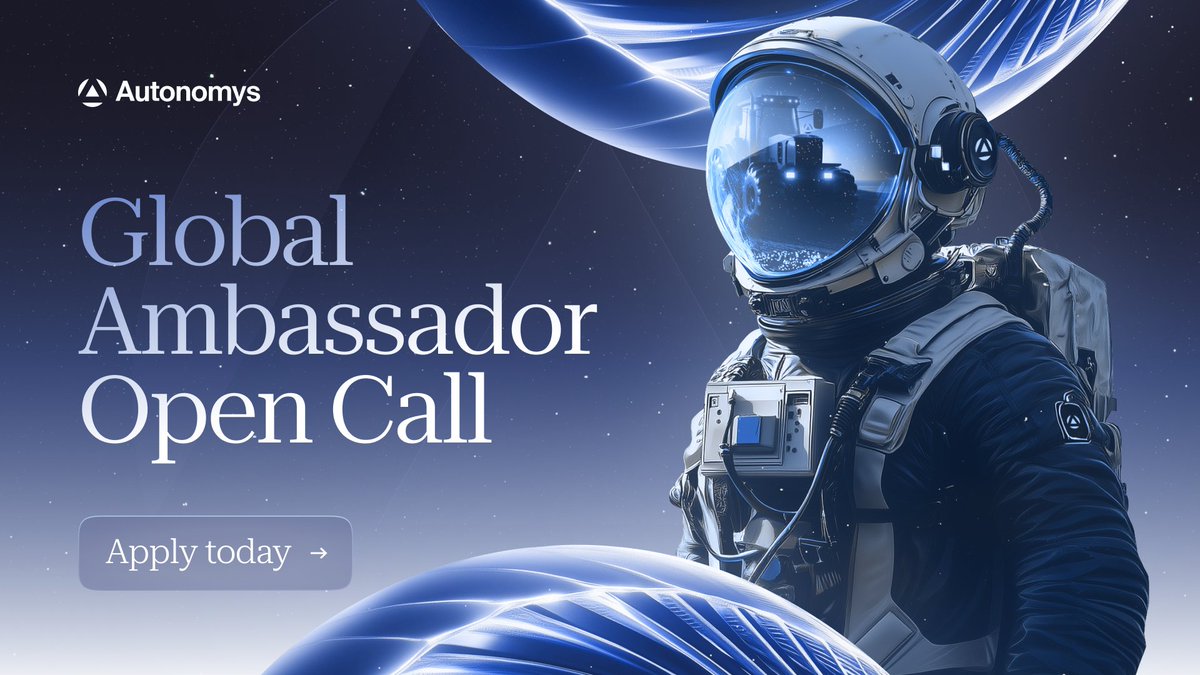 🔼 Autonomys is building AI3.0 with those who believe mass participation is the path to true decentralization. Our Global Ambassador Program is now open—apply today and help shape what’s next for Autonomys, especially if you bring expertise in:

 🔹 Mandarin-speaking support
 🔹