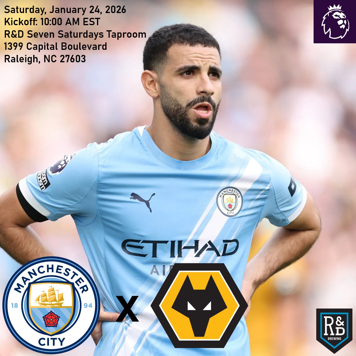 Join us this morning as Rayan Aït-Nouri and Manchester City welcome a Wolves team searching for their first away win of the season to the Etihad. Kickoff is at 10 AM.

#mcfc #mancity #mancityosc