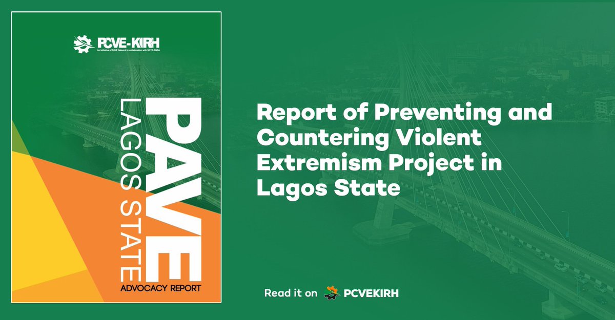 pcvekirh's tweet photo. Report of Preventing and Countering Violent Extremism Project in Lagos State

Read the full report on the PCVEKIRH website today
 
Click the link! 
https://t.co/7fjxs2o1RG

 #advocacy #conflictresolution #pcve #security #operation https://t.co/J6JWItRsOf
