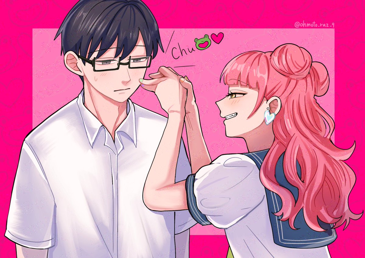 ohmoto_raz_9's tweet image. 2話扉絵大好き🐸💕