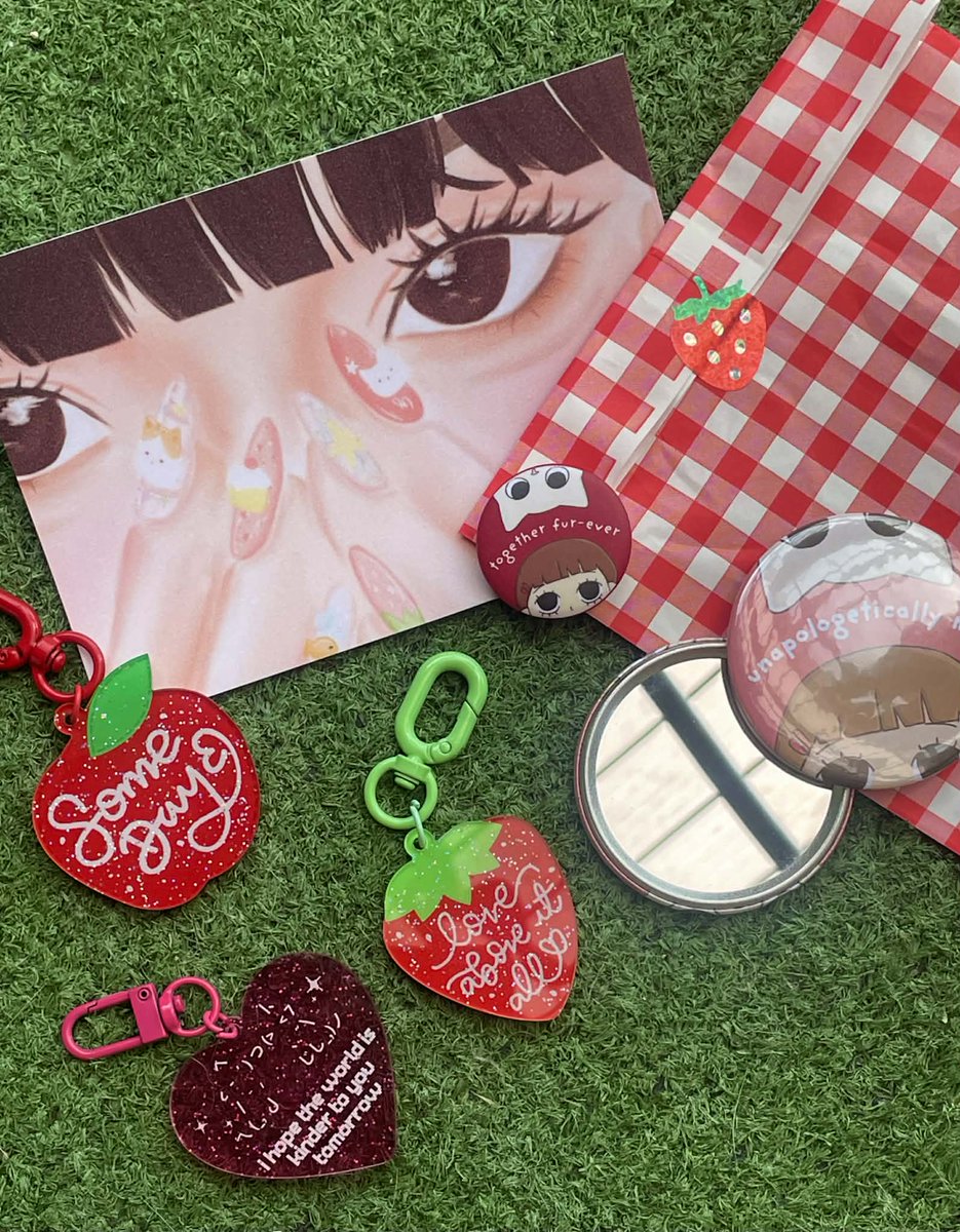 cheoliecherrie's tweet image. 🍓🛒dear, my beloved extras!  
⟢ keyrings, pins, pocket mirrors, stickers, and prints available!
⟢ limited stocks left !! 

order here ദ്ദി(˵ •̀ ᴗ - ˵ ) ✧
⤑ form.jotform.com/260223708067050