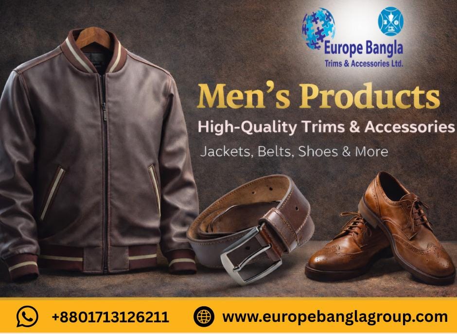 EuropeBangla's tweet image. Premium Men’s Fashion Starts from the Right Supplier 🔥
Europe Bangla Trims &amp;amp; Accessories Ltd. brings you reliable manufacturing &amp;amp; supply solutions under one roof.

📲 For business inquiries &amp;amp; bulk orders:
WhatsApp: +8801713126211

#JacketsForMen #MensShoes #MensBelts