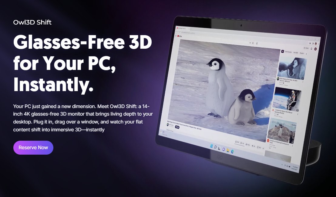 kaniruw's tweet photo. Owl3D用の3Dディスプレイのクラファンが2/24からKickstarterで開始される模様
今5ドル払えばVIP待遇でOwl3D生涯ライセンス付きで399ドル
https://t.co/guFowHmWQX

最近MetaQuestで直接3D表示できるソフトもリリースされていて、こちらも使用感かなり良いです😊
https://t.co/Y2W8T769o5 https://t.co/ZaGQuIkhue