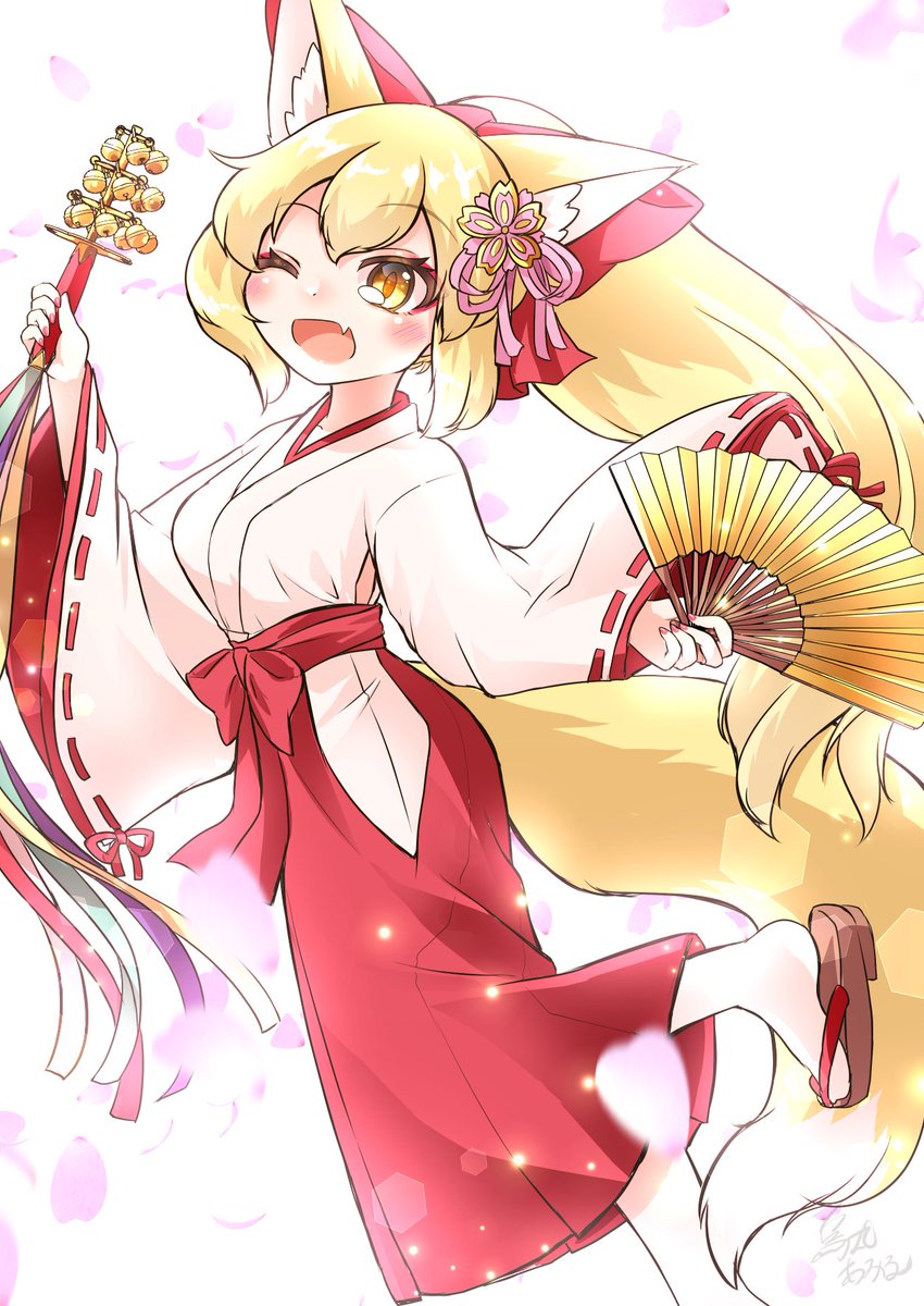 amiru9's tweet image. きつねの巫女さん🦊
