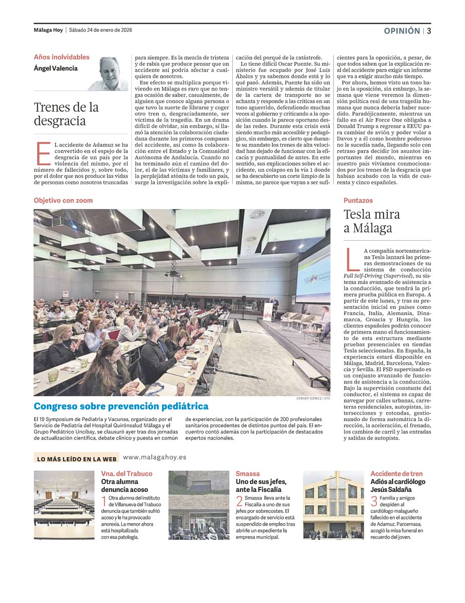 Mi columna de los sábados en <a href="/malagahoy_es/">Málaga Hoy</a> , en la que escribo sobre los 'Trenes de la desgracia'.