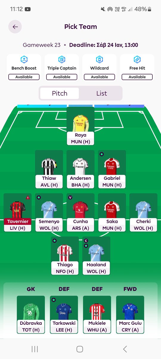 DimitrisPavlou4's tweet photo. @thefplbois Is it a good GW for a WC? https://t.co/WsjCnQF711