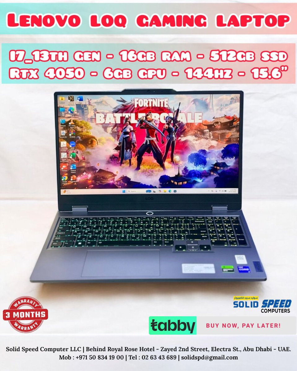 solidspd's tweet image. Tabby Available with 4 instalment
𝐒𝐨𝐥𝐢𝐝 𝐒𝐩𝐞𝐞𝐝 𝐂𝐨𝐦𝐩𝐮𝐭𝐞𝐫 
Electra Street, Abudhabi
Ph no - 𝟎𝟓𝟎𝟖𝟑𝟒𝟏𝟗𝟎𝟎
Mail id - 𝒔𝒐𝒍𝒊𝒅𝒔𝒑𝒅@𝒈𝒎𝒂𝒊𝒍.𝒄𝒐𝒎