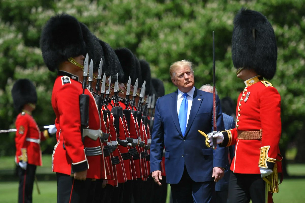Fact of the Day: General Major Bonespurs meets members of the Household Cavalry who explain what a Front Line looks like to him as part of Operation Tangerine Micro-Mushroom and the 457 reasons why he needs to apologise 

Photographed from a Canberra