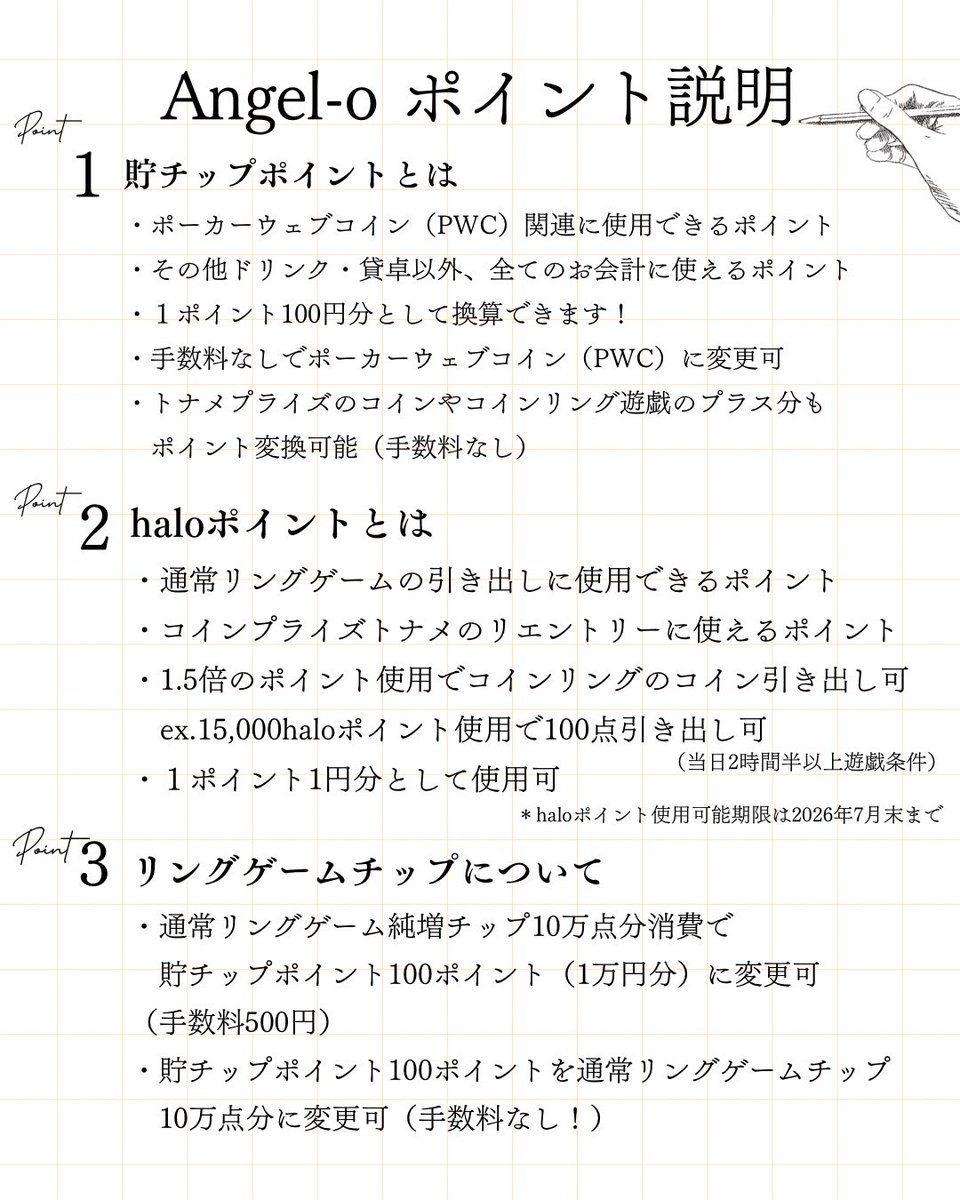 🎉🎉🎉【朗報】当店ポイント・チップを大量に持ってる皆様へ🎉🎉🎉 当店のポイント・チップルールが一部変更されます！✨ ・haloポイント  今までアミューズメントリングのお会計にしか使えなかったポイントが、、、コインリングの引き出し等にも使えるようになりました ...