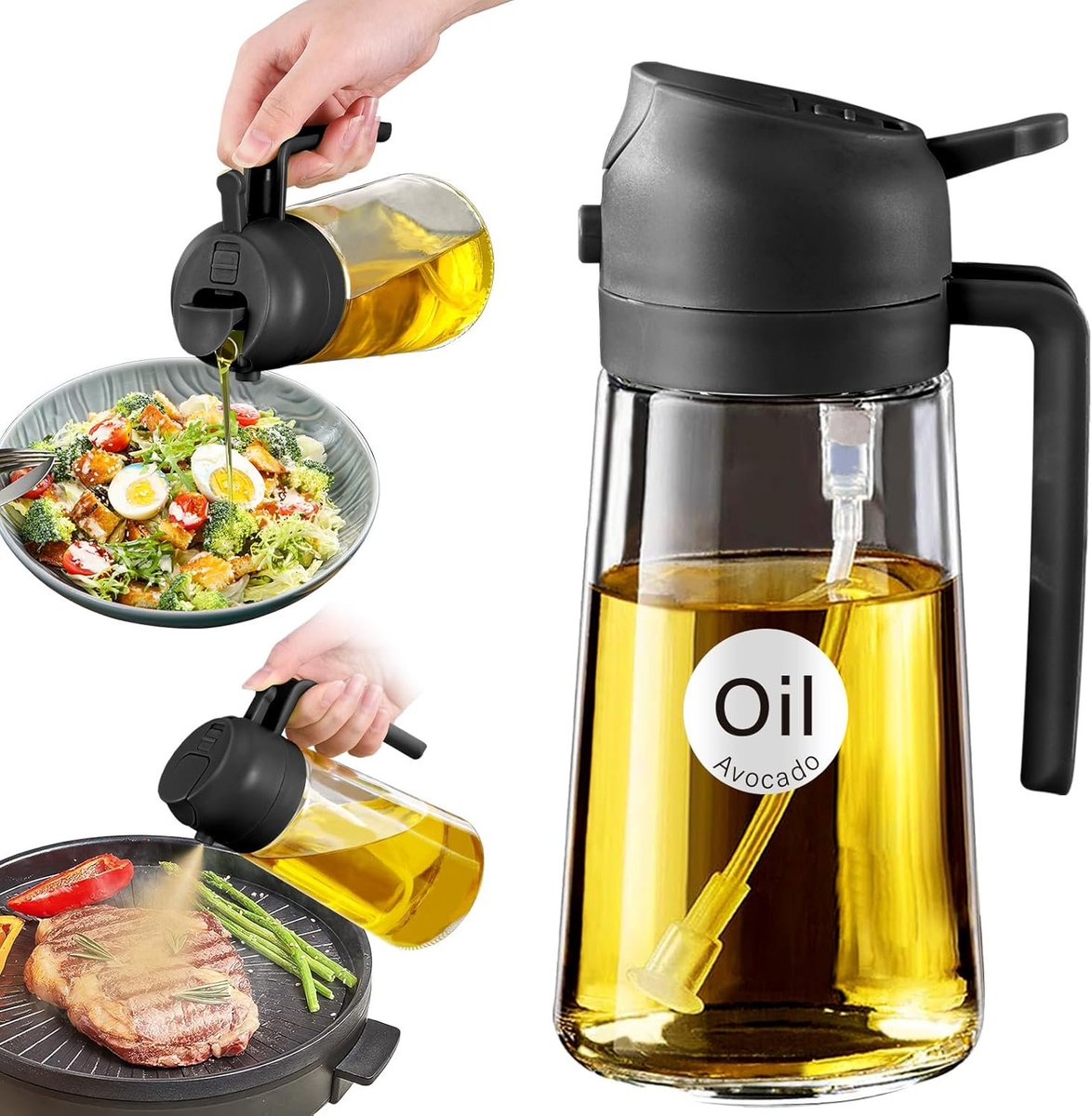 familydealvibes's tweet image. YARRAMATE 16oz/470ml Glass Olive Oil Sprayer for Cooking with Stickers, 2 in 1 Oil Dispenser for Kitchen Gadgets, Food Grade Premium Spray Bottle with Portion Control for Salad, Frying, BBQ (Black) For $7.98

🔗sovrn.co/1b918q5

#Deals #OilSprayer