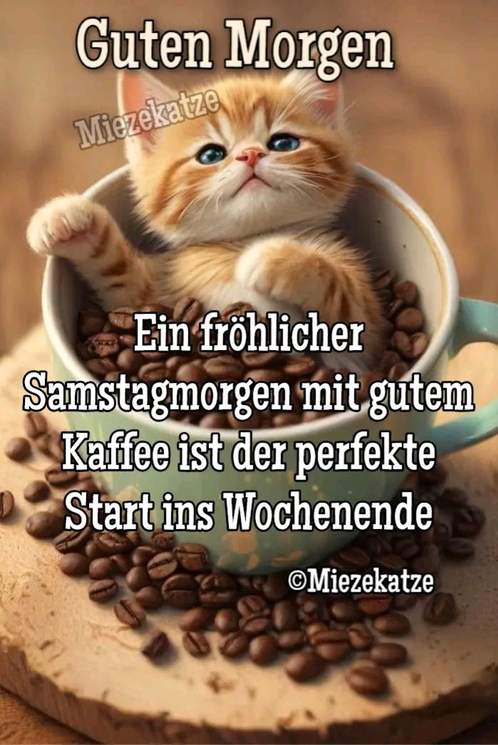Schönen guten Morgen und einen schönen Samstag.