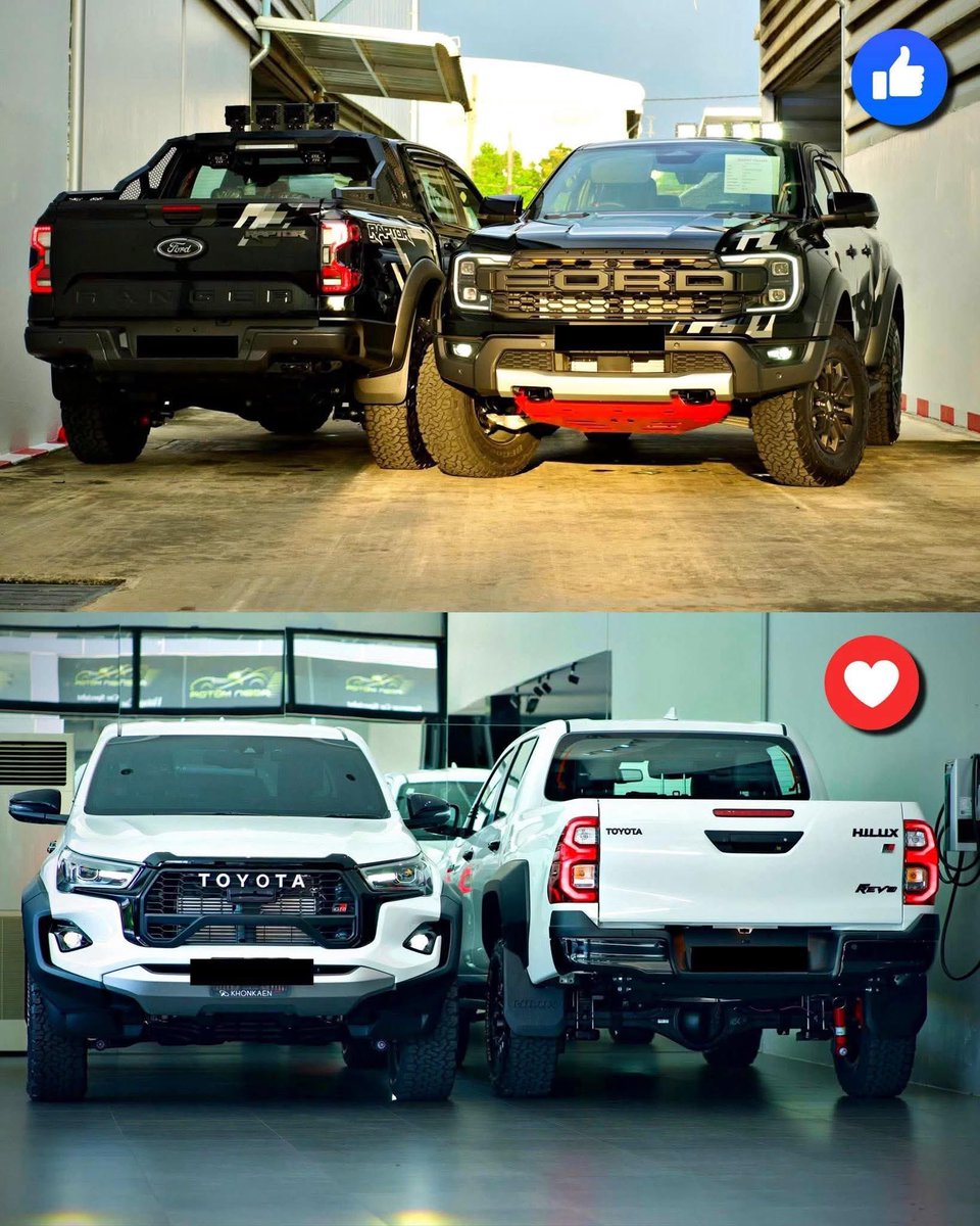 Mothematiks's tweet photo. Like for Ranger Raptor or repost for Hilux GR. Who is your money on? https://t.co/cXQUscVkbT