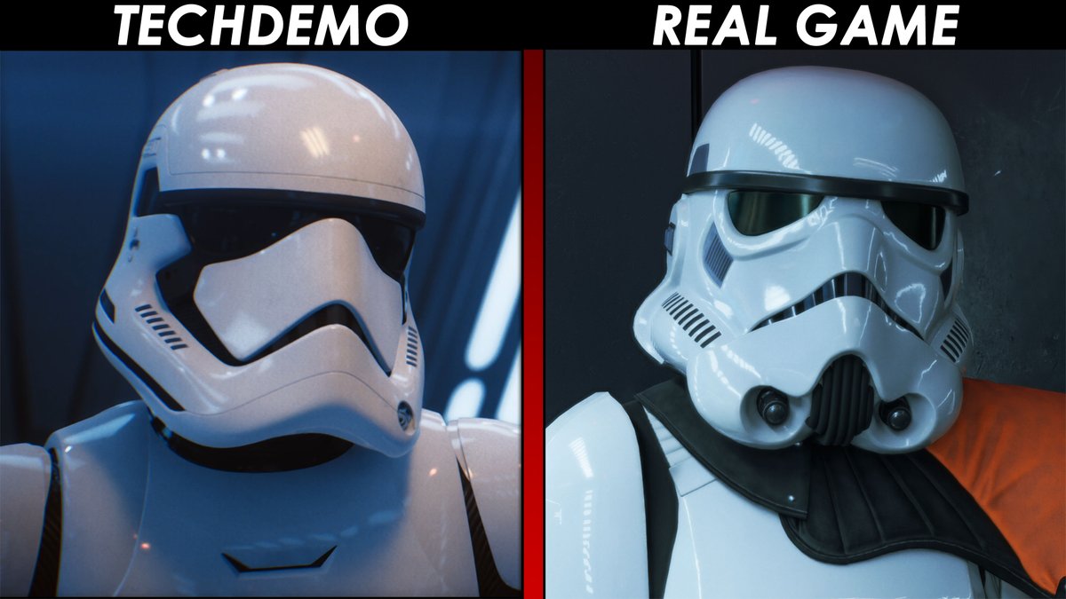 FH_Gameplays's tweet photo. Hey STAR WARS fans! I compared the NVIDIA 2018 Demo with STAR WARS Outlaws hidden MAX graphics preset! Do you think we finally got the graphics from the 2018 demo?
https://t.co/ckKankNSDc

#StarWarsOutlaws #StarWars #NvidiaTechDemo #RayTracing #Stormtroopers https://t.co/WbvEAcAEkY