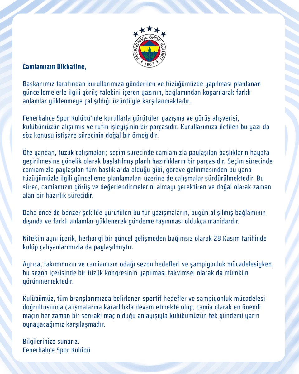 Camiamızın Dikkatine
 
🔗 fenerbahce.org/haberler/kulup…