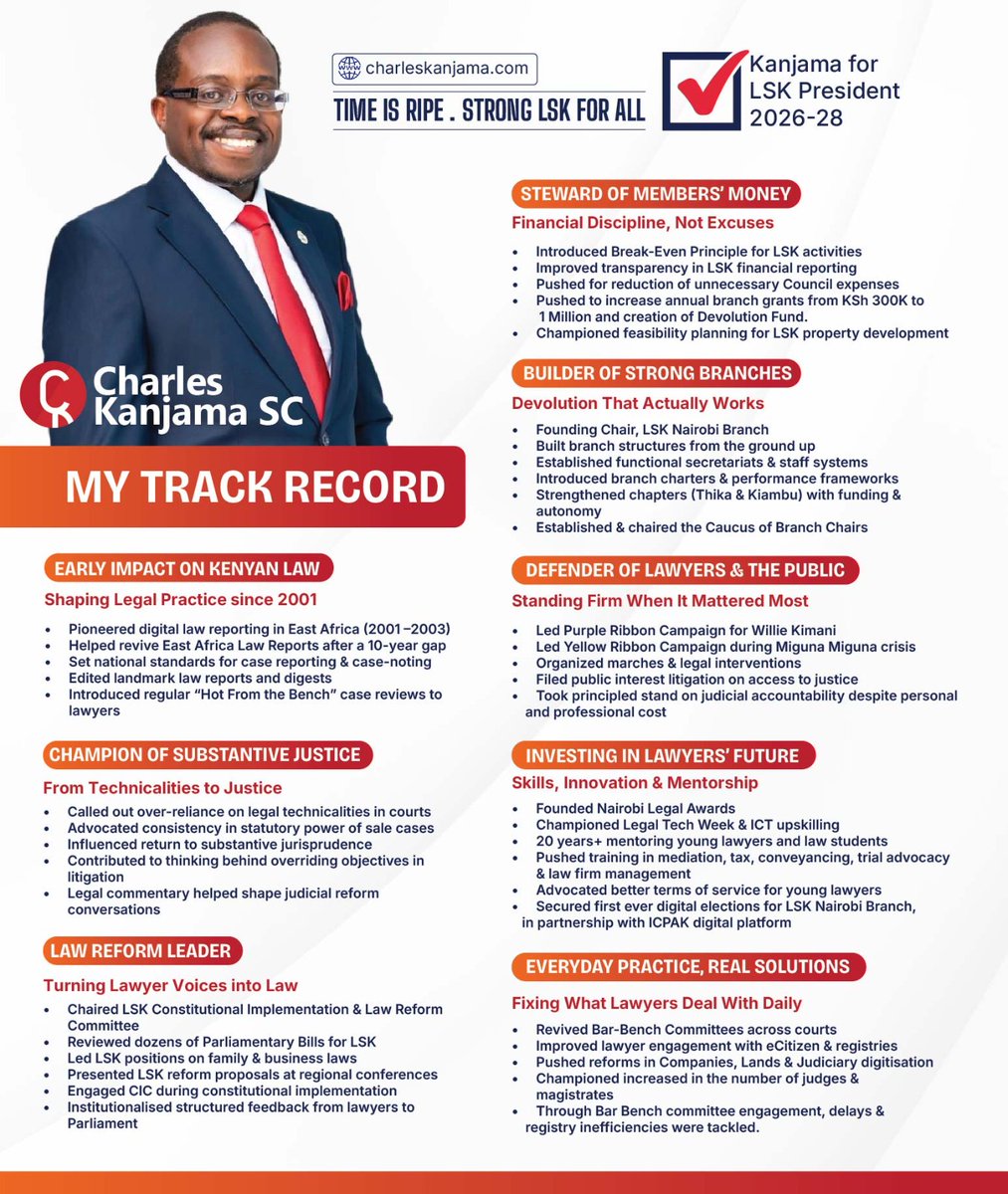 wakiune's tweet image. A fine Saturday evening to remind all Advocates that Charles Kanjama SC is the best candidate to vote for as the LSK President. He has a solid track record and has a clear cut out agenda for LSK. #Kanjama4LSKPRESIDENT