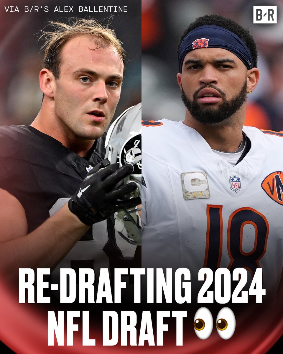 BleacherReport's tweet image. RE-DRAFTING THE 2024 NFL CLASS 🤔⭐️

1) Bears: Drake Maye
3) Pats: Caleb Williams
11) Jets: Michael Penix
29) Cowboys: Kool-Aid McKinstry

Full re-draft (Nix, Nabers, Bowers, more) HERE: bleacherreport.com/articles/25359…