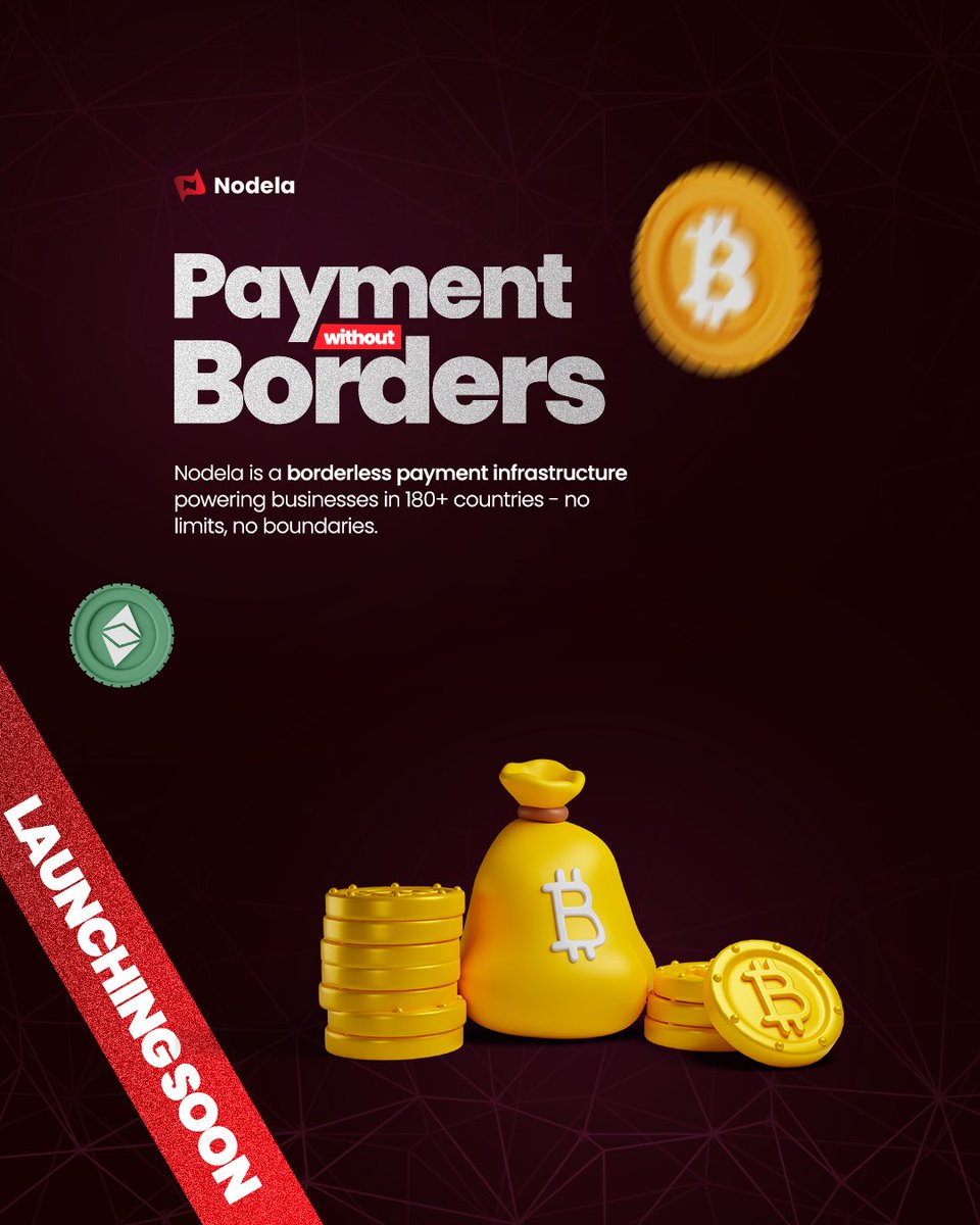 NodelaPay's tweet photo. Get ready to experience borderless payments built beyond banks.
A global crypto payment infrastructure designed for speed, scale, and true financial freedom. Launch date soon! https://t.co/Q9pH6DxOOC