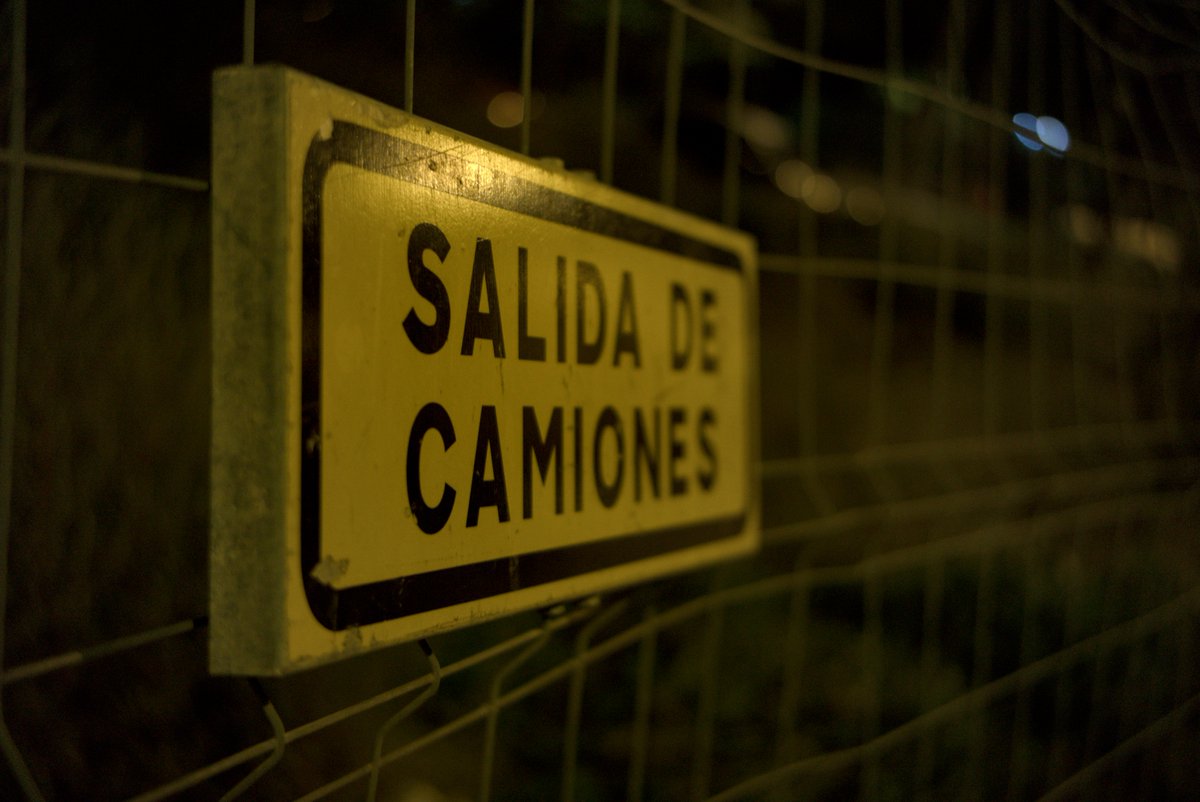 s0uIIsa's tweet image. rn my camera roll looks like a traffic sign's collection, so far these 2 are my favourites.
first one is shy traffic sign (she's behind a tree) and second one is post-apocaliptic traffic sign (text says: "trucks' exit"). 
don't mind me😵‍💫

#photography 
#camera 
#trafficsign