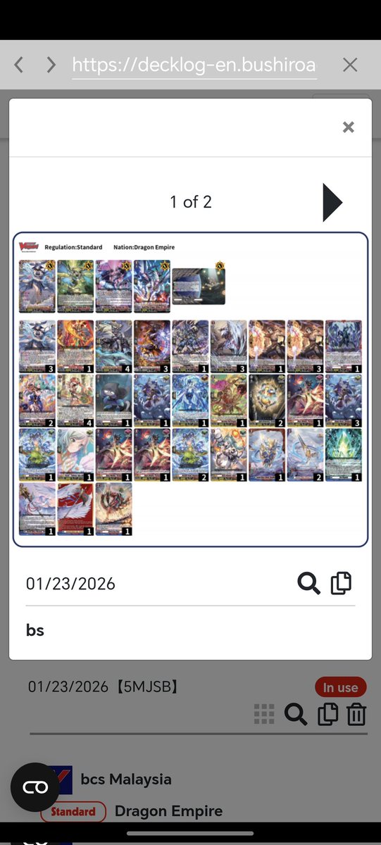 BCS SG 25/26
placing 11th
R1 Messiah✅
R2 Lianorn✅
R3 Lianorn ✅
R4HLL ✅
R5 HLL✅
R6 Vrygilla❌
R7HLL✅
Top 32 eva❌
lose to myself for dk the ruling